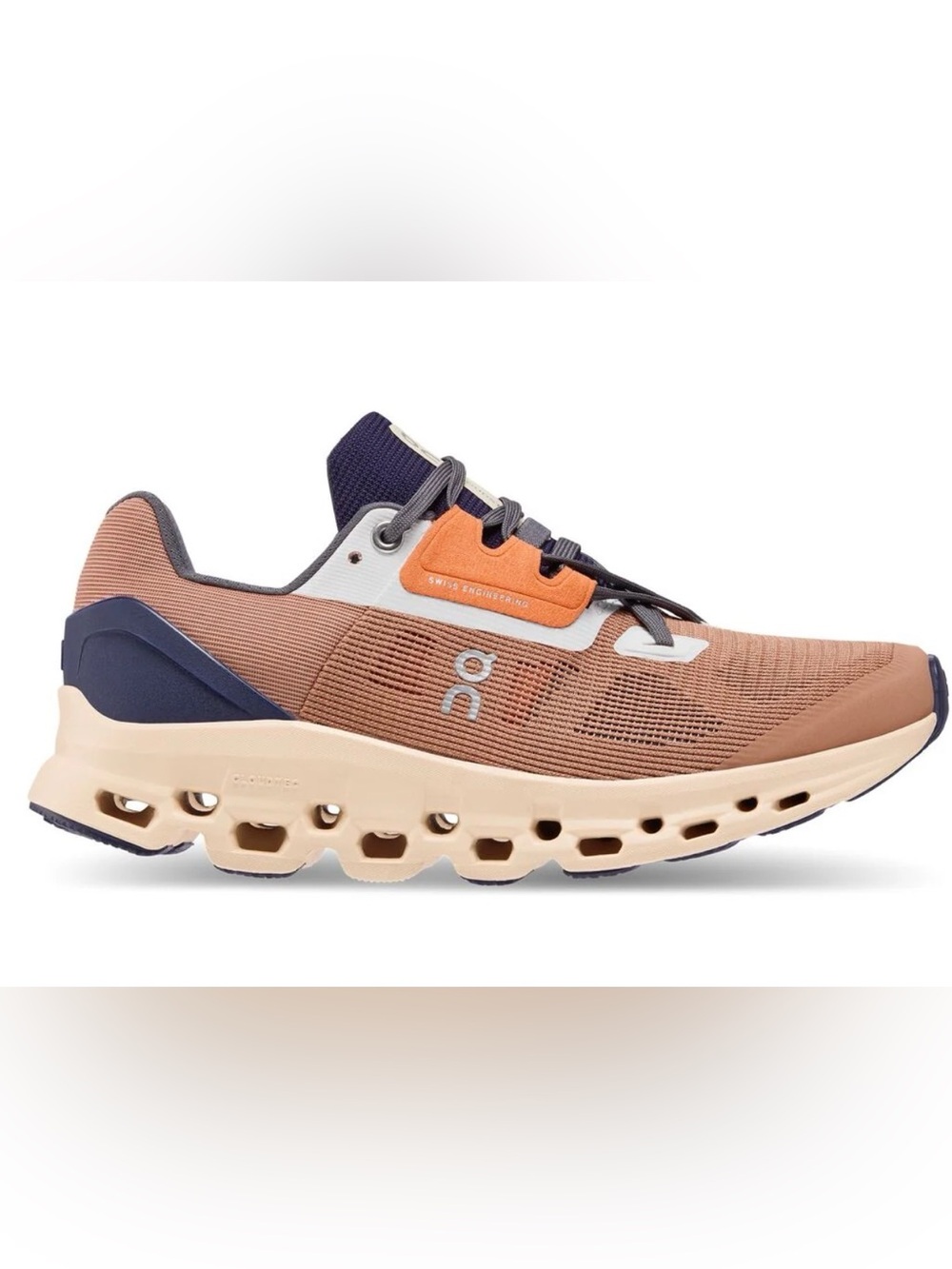 On Running Cloudstratus 2 Trainer in Rust, Peach & Navy
